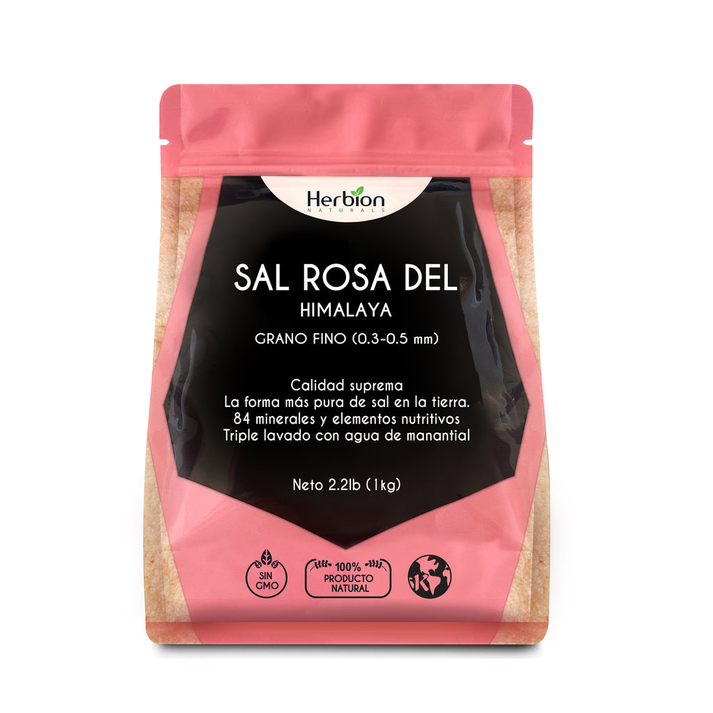 Bolsa de sal rosa del Himalaya