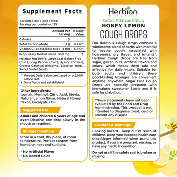 Pastillas para la tos sin azúcar 25 cuentas Pack de 5