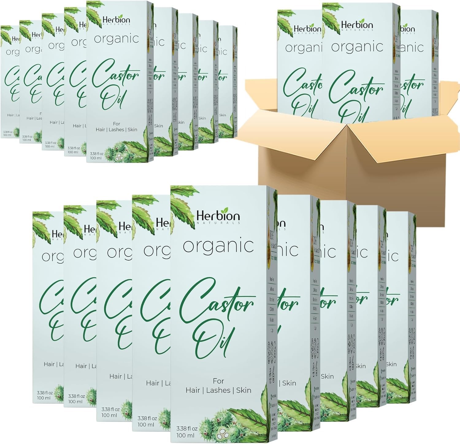 Aceite de ricino ecológico (Paquete de 12)