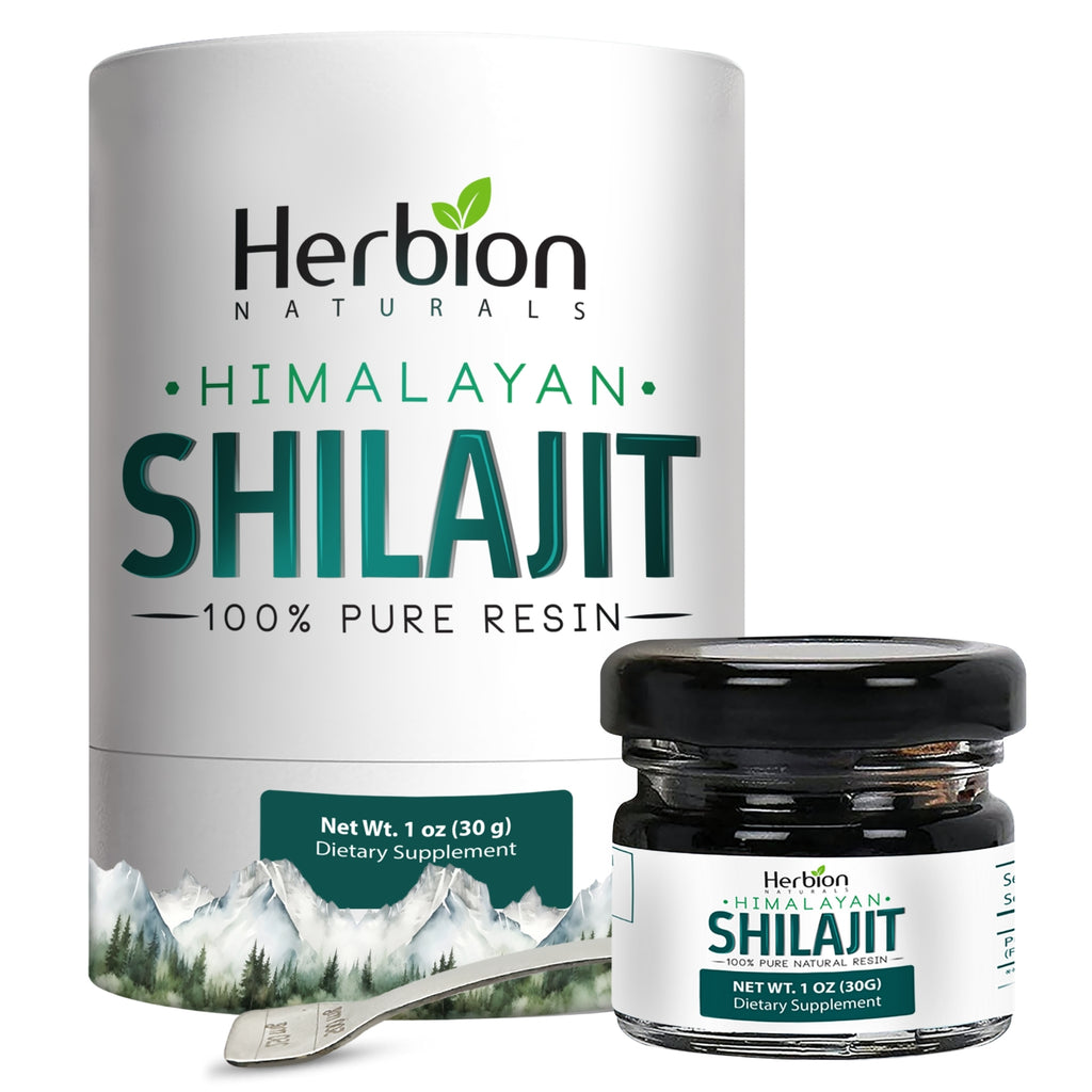 Resina de Shilajit del Himalaya Herbion Naturals, 100 % pura, con un 82 % de ácido fúlvico de alta potencia, oligoelementos y ácido húmico. Energética y fortalece el sistema inmunitario. 30 g (1 oz), 60 porciones. Para hombres y mujeres.